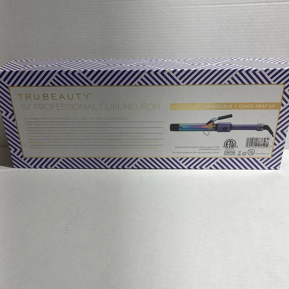 TruBeauty Professional Curling Iron 1 1/4in.  Hair Care Styling Tool